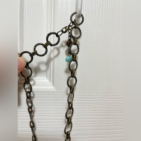 Handpainted Blue Parrot Bird Necklace Handmade Chain - Picture 10 of 11